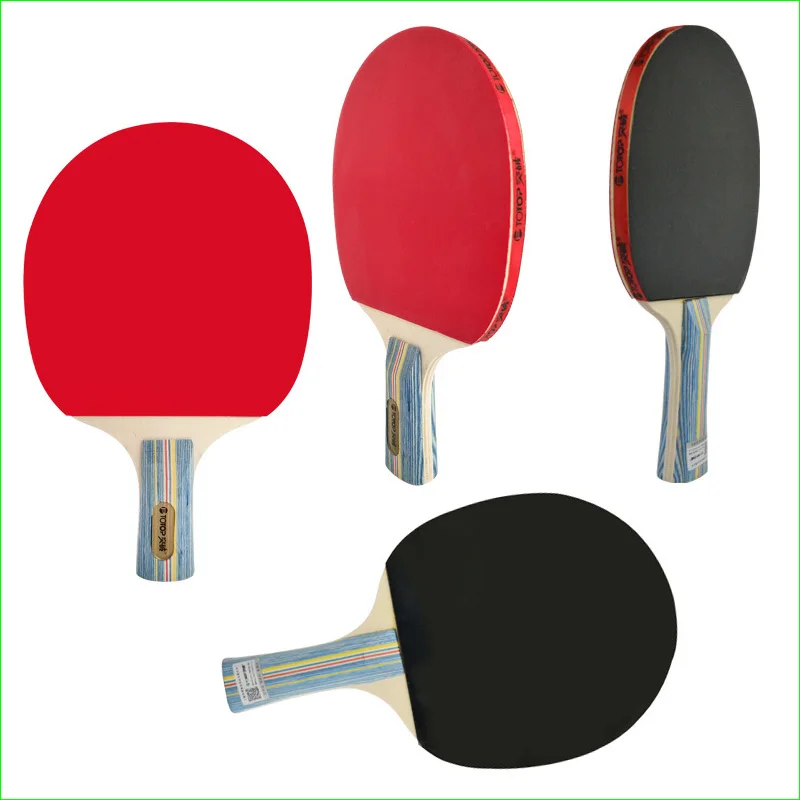 PTOTOP Table Tennis Racket Two Long/Short Handle Ddouble Pimples-in Rubber Pingpong Rackets and Three Balls | Спорт и развлечения