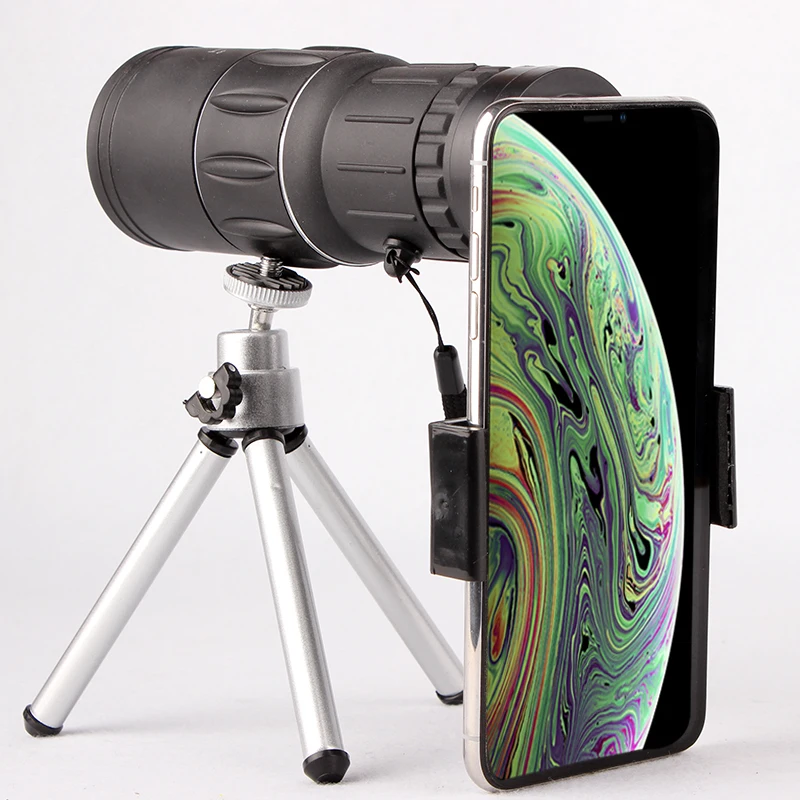 

16 x 52 Dual Focus Monocular Spotting Telescope Zoom Optic Lens Binocular Coating Lenses Hunting Optic Scope Phone Clip