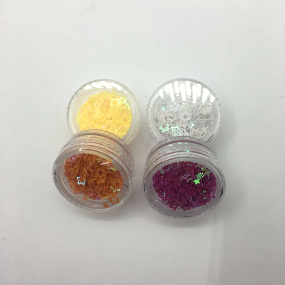 Горячие Красочные блестящие ногти 3d ломтик порошок ногтей гель набор DIY Дизайн