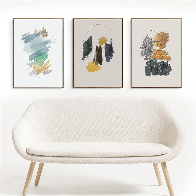 Home Decor Nordic Canvas Painting Modern Abstract Wall Art Bedroom Living Room Print Minimalist Poster Colorful | Дом и сад