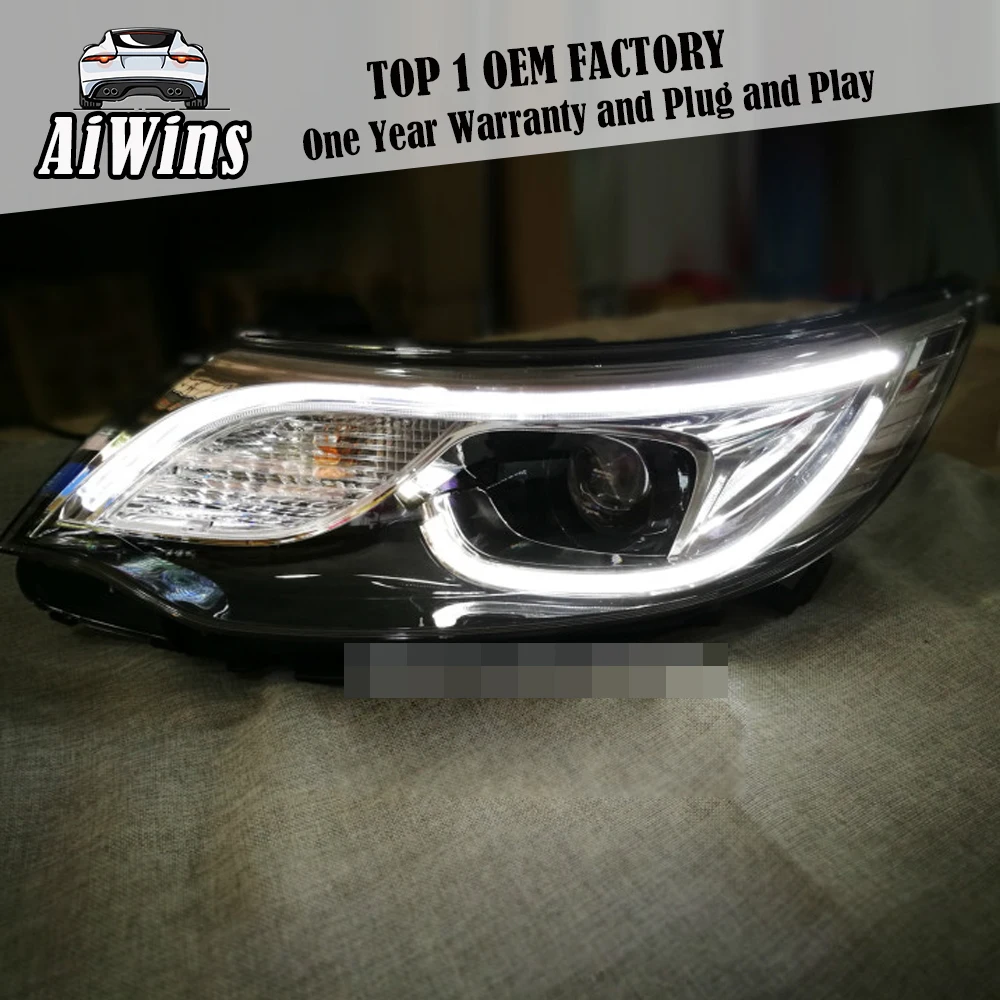 Aiwins Стайлинг Головной фонарь для Kia K2 фары 2015 Новый Rio светодиодный DRL Bi Xenon