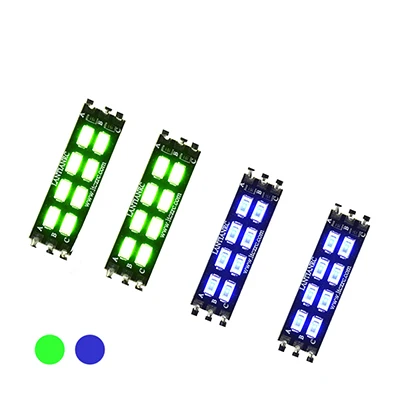 2PCS G and 2PCS B LHI 4 шт. двухрядный FPV гоночный светодиодный светильник 11,1 V-22,2 V 3 S-6 S lipo встроенный серийный для карбонового FPV самолета квадрокоптера дрона - Цвет: 2PCS G and 2PCS B