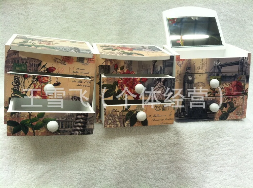Manufacturers wholesale custom spot double antique jewelry box wooden ring 2013 new style | Аксессуары для одежды