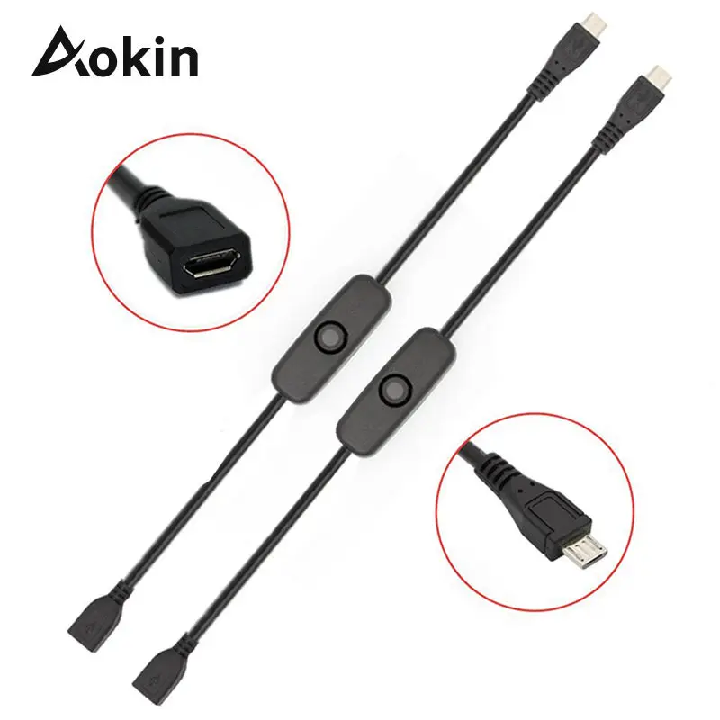 Кабель питания USB DC для Raspberry PI с переключателем ВКЛ./ВЫКЛ. переключатель Pi 3 Model B +/