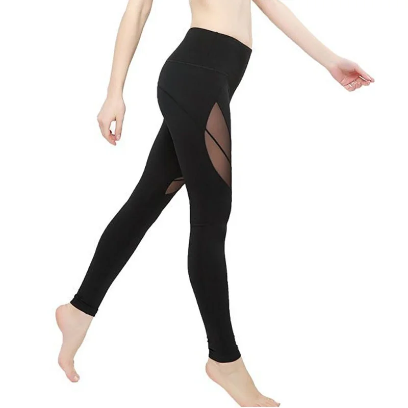 Женские обтягивающие эластичные штаны для йоги дышащие быстросохнущие