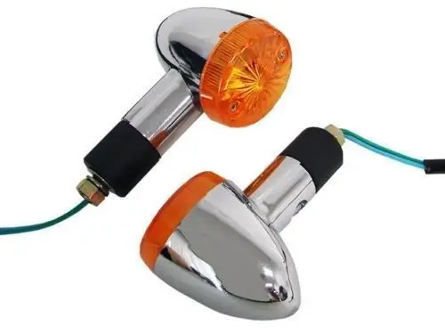 

2 PCS Motorcycle Amber Bullet Blinker Turn Signal Lights For Honda Shadow Rebal CB VT VTX GL Cruiser