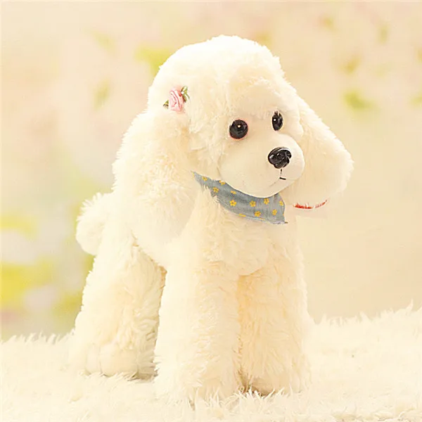 Милая собака плюшевые игрушки Пудель Bichon Frise щенок подвижные мягкие теплые животные ребенок Рождество День рождения подарки
