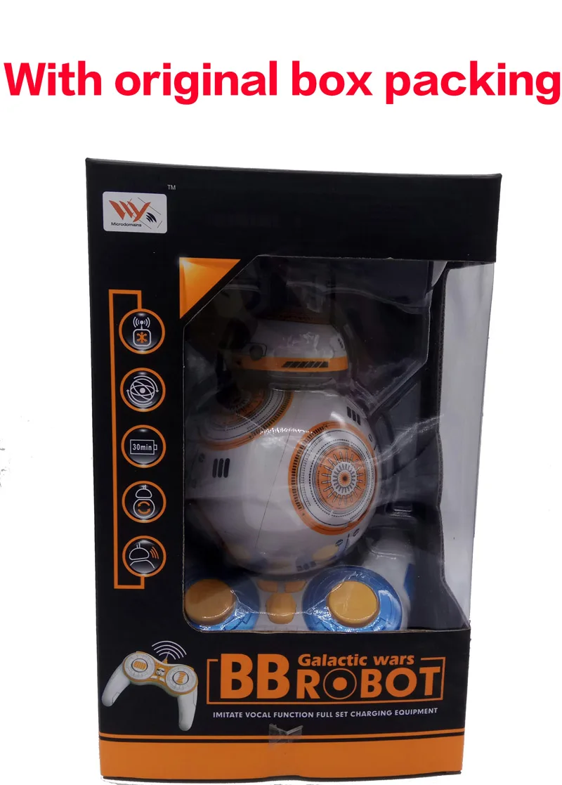 White 2.4G with box 2,4 ГГц 8CH обновленная версия Звездные войны 7 RC BB-8 BB8 пульт дистанционного управления rc робот BB 8 интеллектуальная фигурка - Цвет: White 2.4G with box