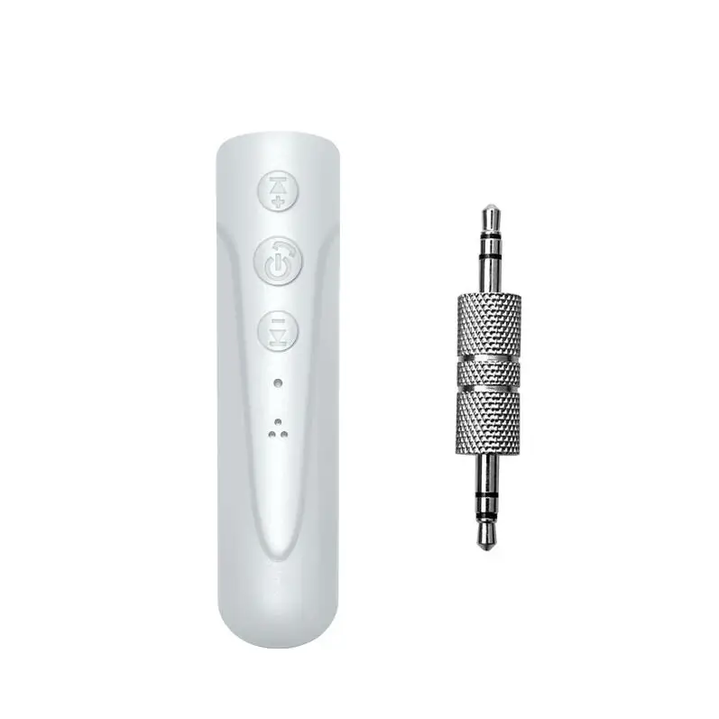 White Вы первый Bluetooth приемник аудио адаптер 3,5 мм Джек музыка с микрофоном беспроводной адаптер для автомобиля Bluetooth мобильный телефон наушники - Цвет: White