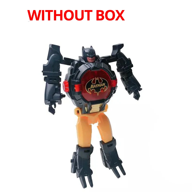 Bat man no box Новые с рисунком из мультфильма «мстители», «Человек-паук» детские часы Бэтмен Irom Капитан Америка Робот детские часы для девочек Наручные часы Relogio - Цвет: Bat man no box