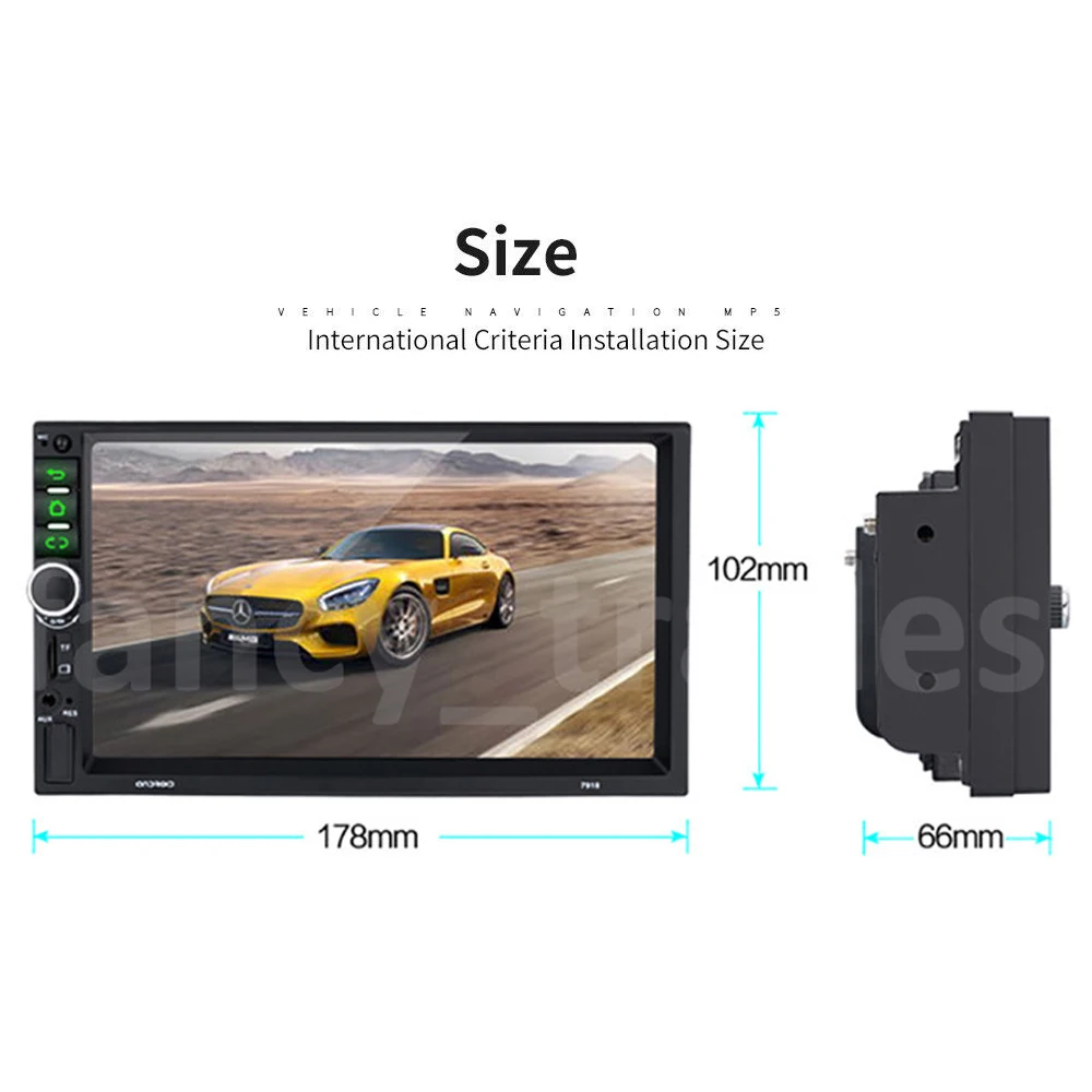 Автомагнитола 7 дюймов 2 Din Android 9 1 GPS навигация Bluetooth Wifi стерео Aux FM USB TF Авторадио