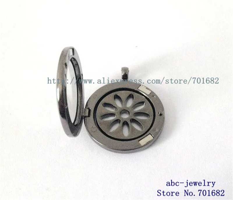 wholesales 10pcs floating plate 22mm gun black flower fit 30mm Floating Charm Locket zinc alloy as mom Dad sister grandma gift | Украшения