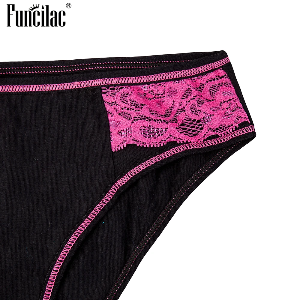 FUNCILAC Нижнее белье Женские сексуальные кружевные трусики стринги бесшовные