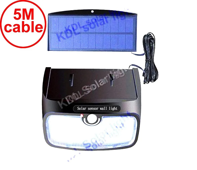 Сплит-монтаж 48 LED 900lm Солнечный свет PIR + движение радар led HOOREE Wall Lam 5 м кабель