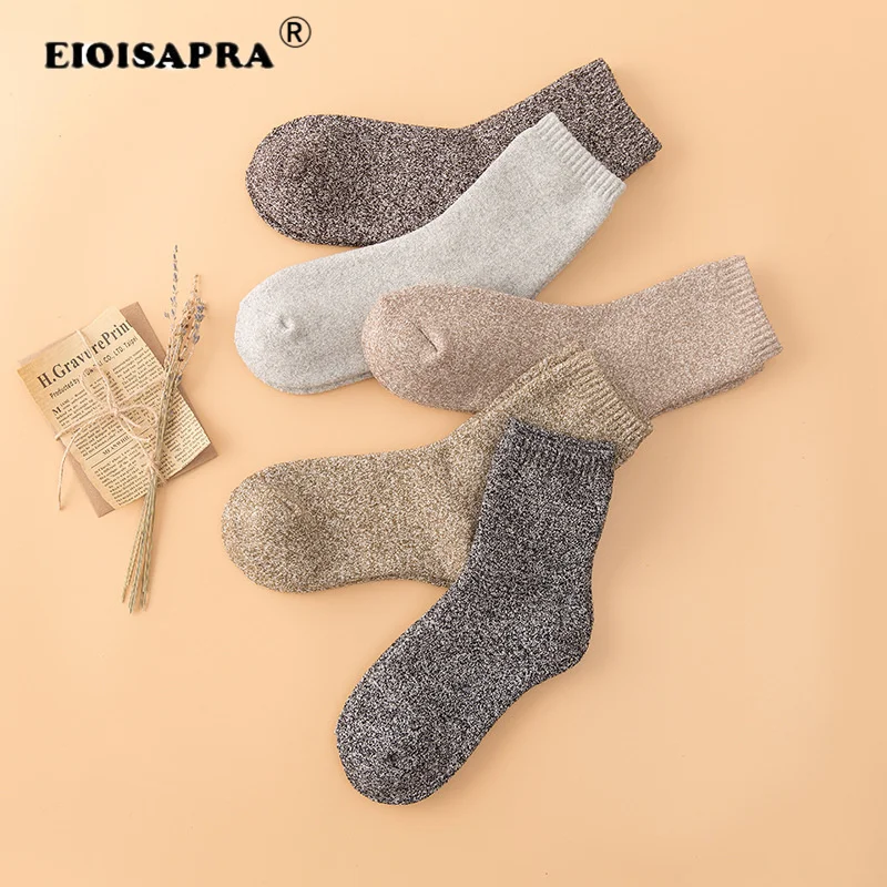 Новинка зимние Утепленные мягкие хлопковые однотонные парные короткие носки