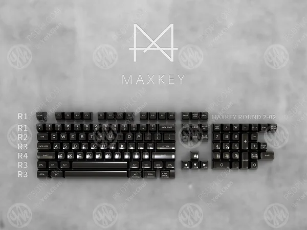 MAXKEY, красные колпачки для ключей, SA Double shot, ABS, игровая Кепка, 127 клавиш для механической клавиатуры, poker filco, 104 клавиш - Цвет: 127 keycaps Black