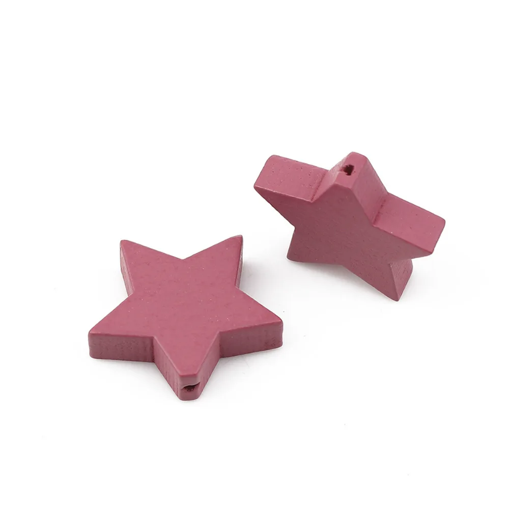DoreenBeads модные деревянные разделительные шарики пентаграмма цветные DIY амулетные