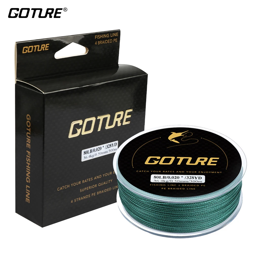 Суперпрочная плетеная полиэтиленовая рыболовная леска Goture 300 м 0 15 8 #4