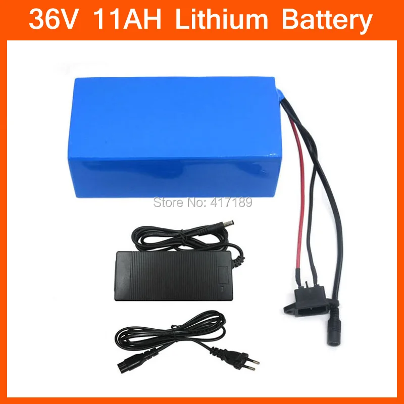 

10S 36V литиевый аккумулятор для скутера Pack 500W 36V 11AH Ebike Bateria с 15A BMS 42V 2A зарядное устройство Бесплатная таможенная плата