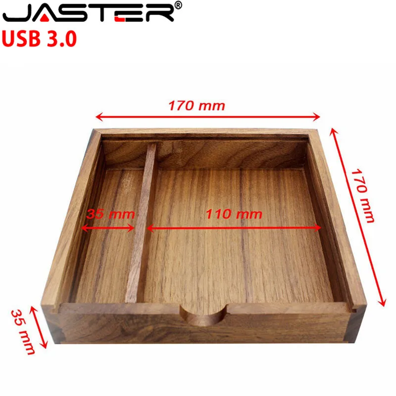 JASTER USB 3,0 орех деревянный фотоальбом usb+ коробка usb флэш-накопитель 4 ГБ 16 ГБ 32 ГБ 64 Гб 128 ГБ фотографии свадебные подарки