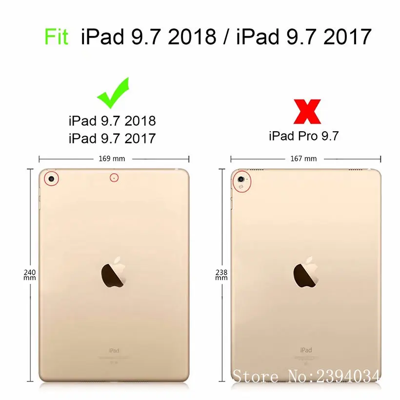 Чехол для планшета из искусственной кожи Apple iPad 9 7 2018 2017 6 го 5 поколения A1893 A1954