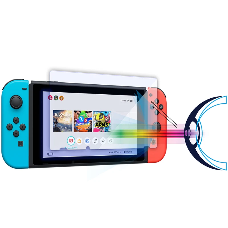 Защитное стекло Suntaiho закаленное 9H для Nintendo Switch анти синий светильник|Защитные