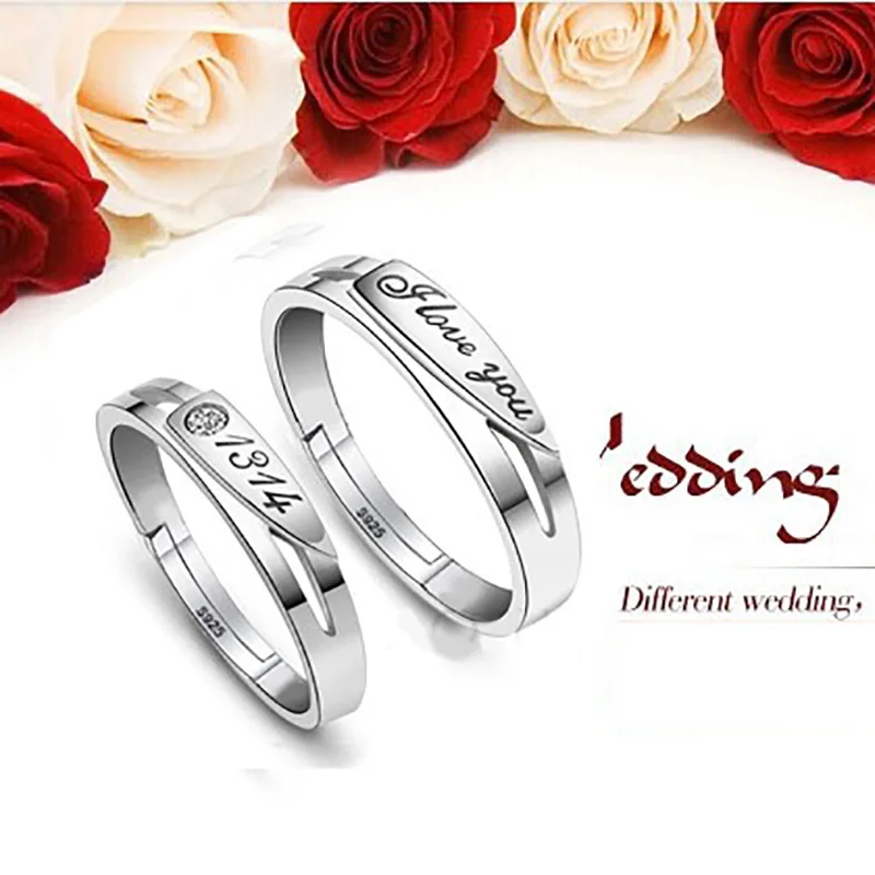 Mavis JEWELS Tension Setting lover Rings for Men Women Silver 925 Ring couple ring gift one pair Fine Jewelry LV20 | Украшения и