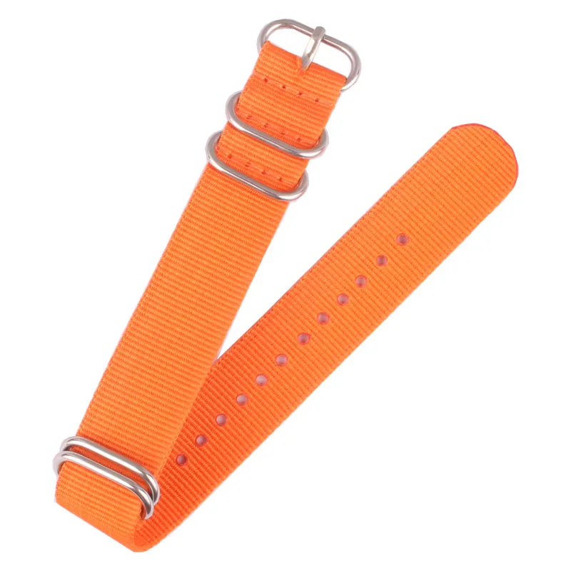 

Buy2 Get 10% OFF) 24 mm Rings Solid Orange Army military Watch Army nato fabric Nylon watchbands Strap Bands Buckle 24mm zulu