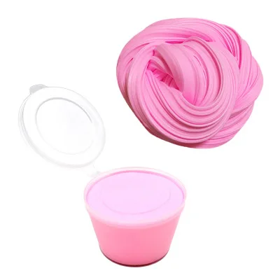 Розовый DIY пушистый слайм коробка поставки мягкая глина Floam ароматизированный снятие стресса хлопок Пластилин игрушки для детей - Цвет: Розовый