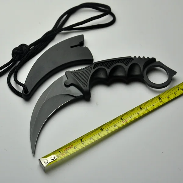 Охотничий нож Karambit с фиксированным лезвием 5Cr13Mov карманный алюминиевой ручкой