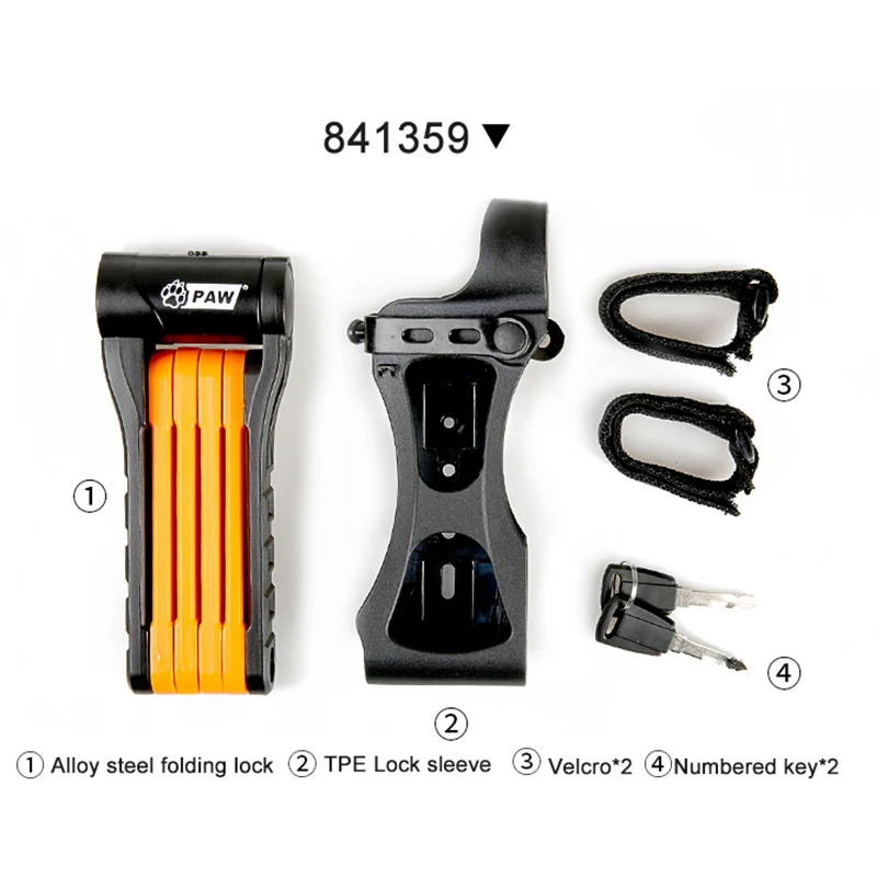 SAHOO 80 см противоугонные складные Велосипедные замки ультра прочные стальные