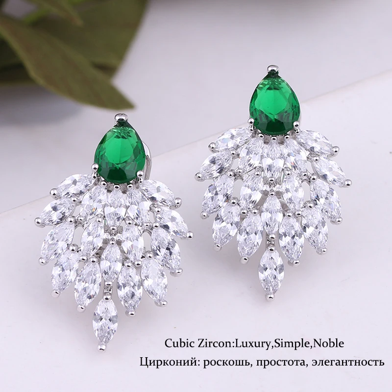 Женский комплект украшений ожерелье с имитацией кристаллов серьги подвеской из