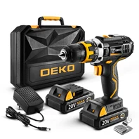 DEKO GCD20DU2 20 В Макс Аккумуляторная дрель литий-ионная батарея электрическая отвертка мини-драйвер с переменной скоростью светодиодный светильник