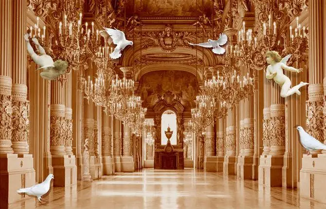 Пользовательские 3d обои Европейский королевский аристократический 3D Ангел фон