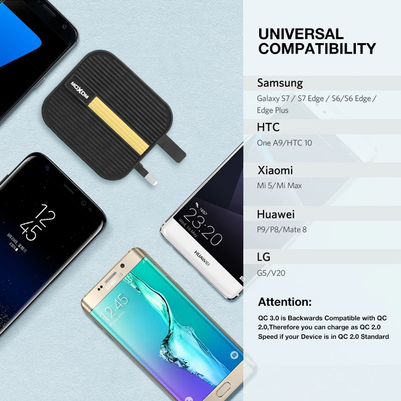 MOXOM Quick Charge 3 0 USB Charger 28 Вт QC Быстрая зарядка EU UK Plug 4 порта зарядное устройство для