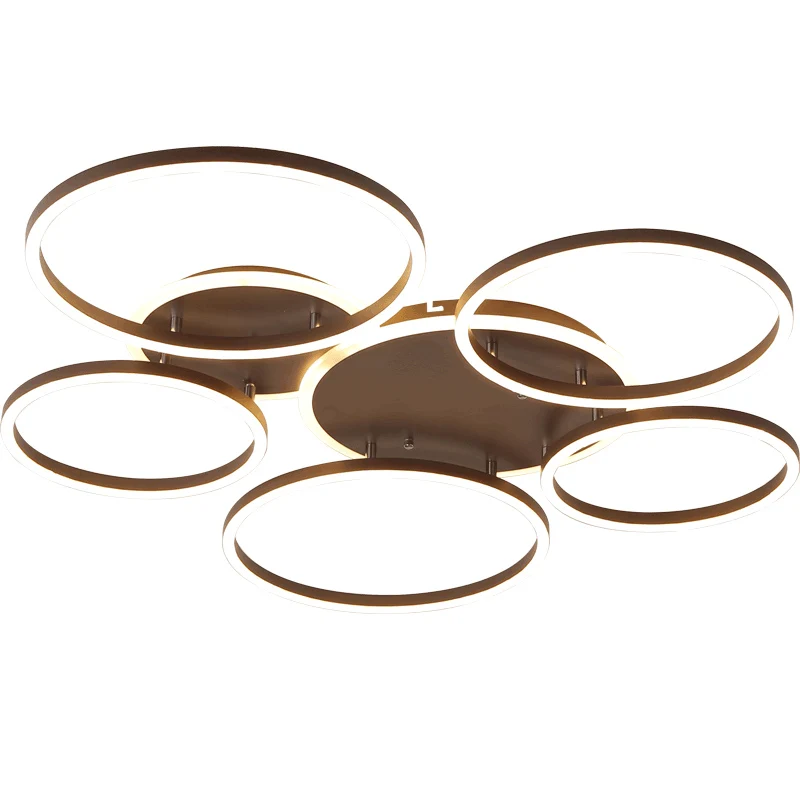 

Creative Circle Ring Chandelier Ceiling For Living room Dining Bedroom Acrylic LED Chandelier With Remote Control Light Fixtures