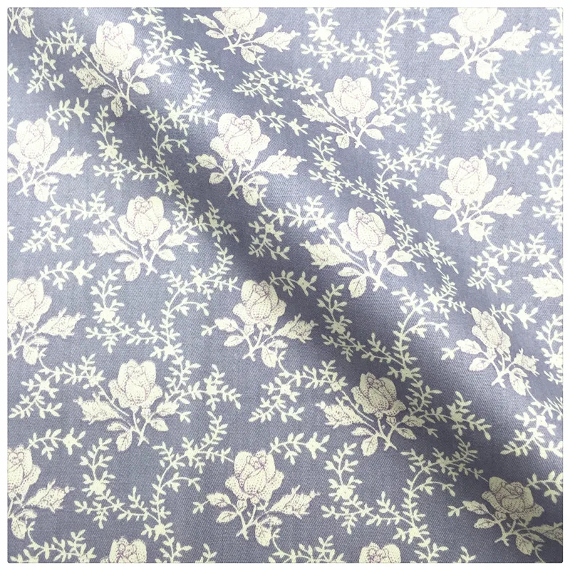 Серая роза цветочный принт хлопок ткань Telda Сделай Сам пэчворк Telas шитье детская