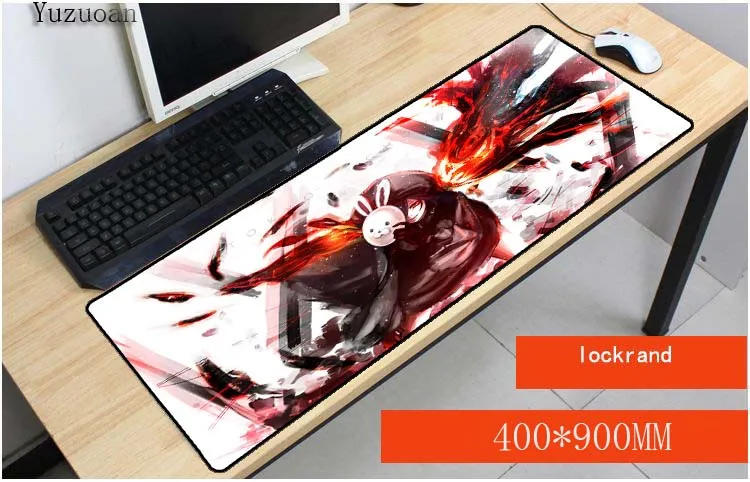Yuzuoan Tokyo Ghoul аниме 80x30 коврик для мыши компьютера большой замок край игровой геймер