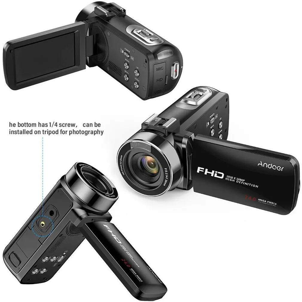 HDV01 HD Цифровая камера ночного видения 24MP DV c Wi-Fi сенсорный экран Инфракрасный заполняющий свет видеокамера рекордер