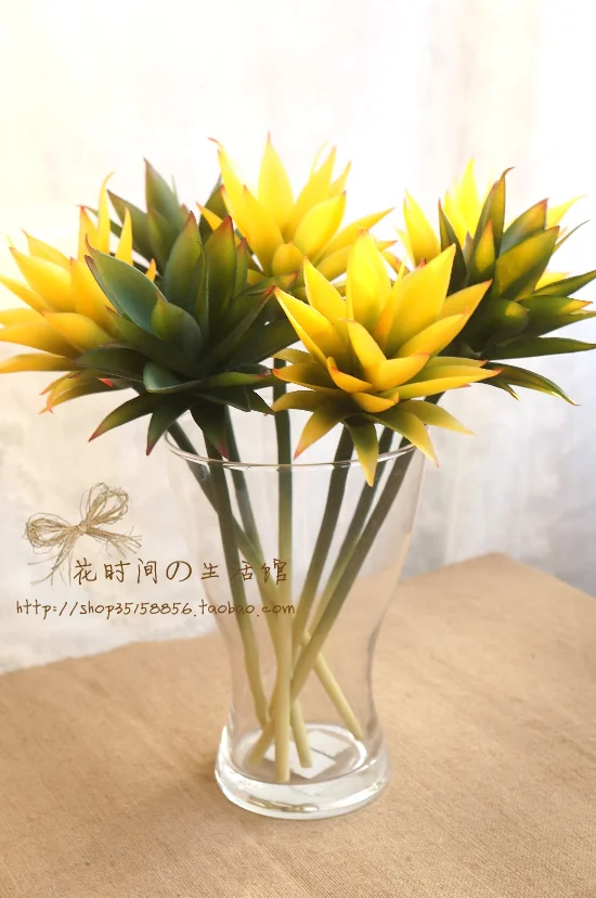 (4 шт./лот) Имитация тропического суккулента с высоким полюсом Агава одна ветка