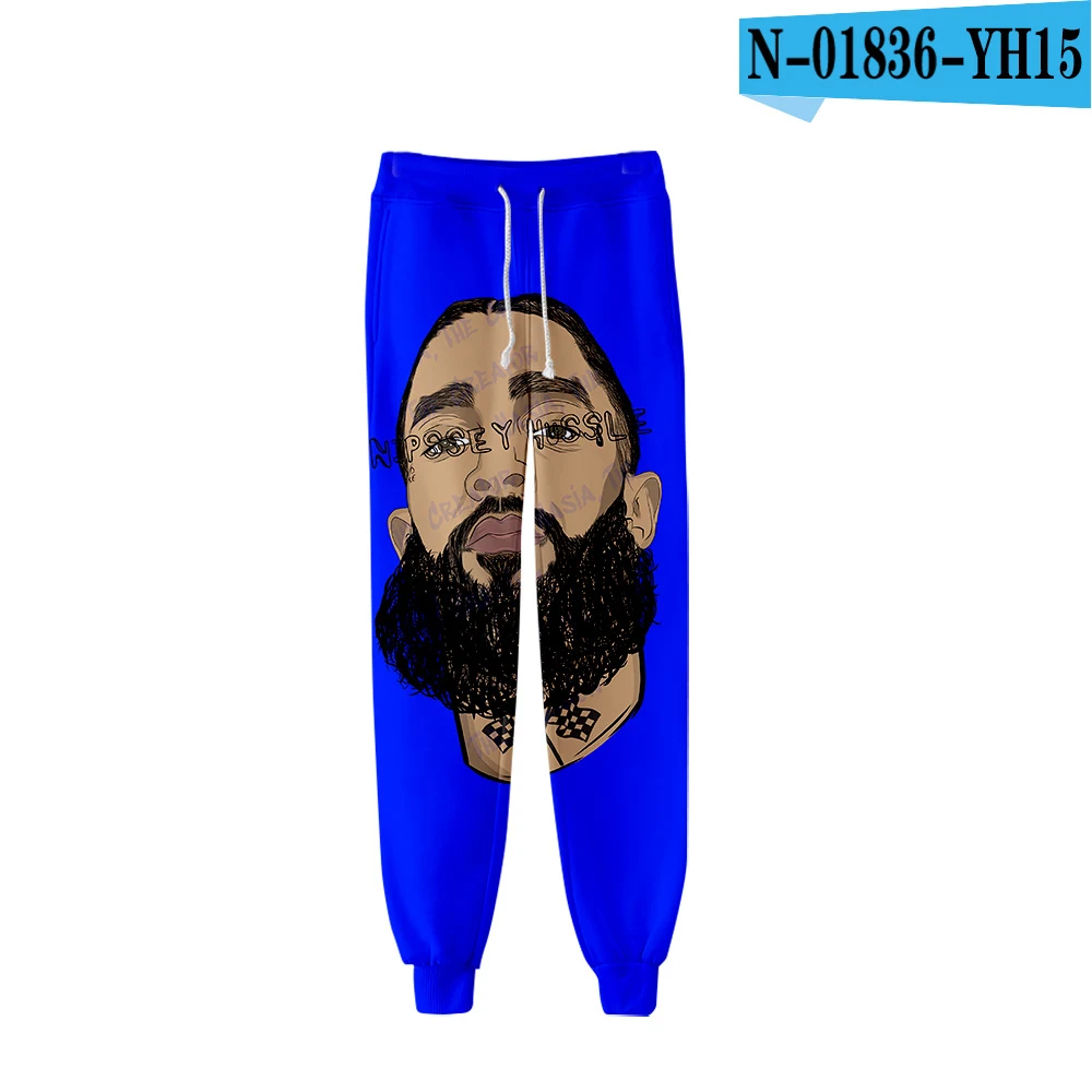 Nipssey Hussle 3d брюки для бега мужские хип-хоп мужские брюки повседневные брюки мужские Kpop высококачественные теплые тонкие брюки Nipssey Hussle - Цвет: B