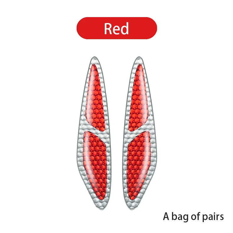 Red 2pcs Светоотражающая лента для автомобиля, дверная наклейка, рефлекторПредупреждение, уведомление, внешние аксессуары, авто Aufkleber Band Cinta Reflectante De Coche - Цвет: Red 2pcs