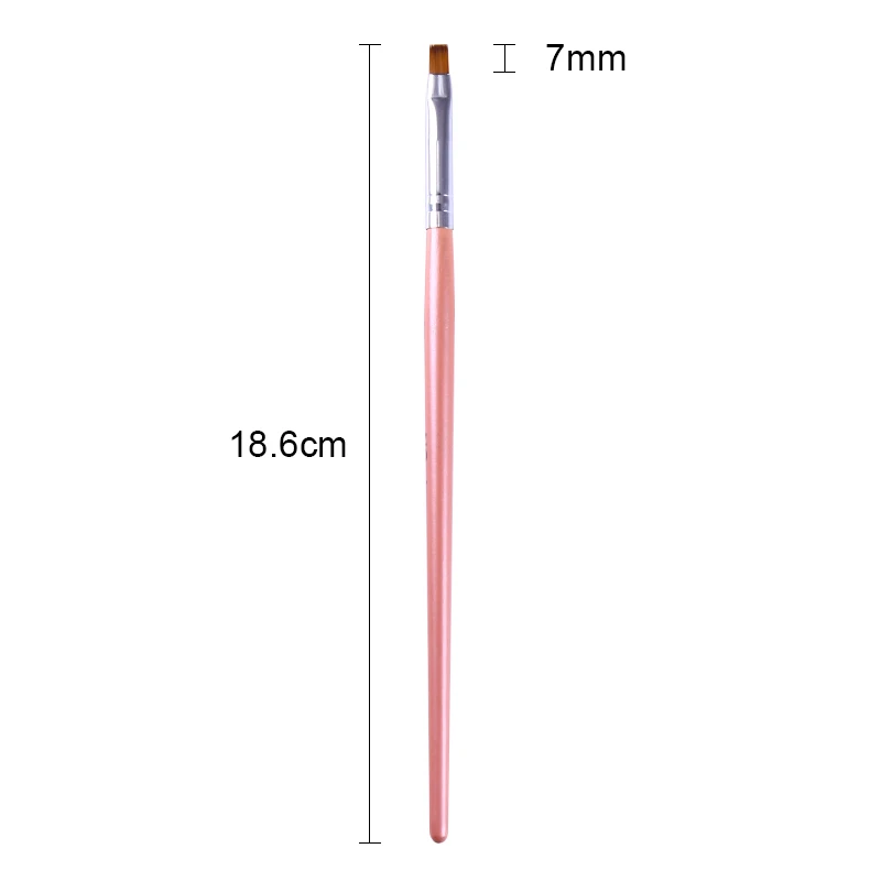 

Painting Brush UV Gel Remover Pen Pink Handle Powder Clean Nail Edge Cuticle Cleaner Nail Art Tool