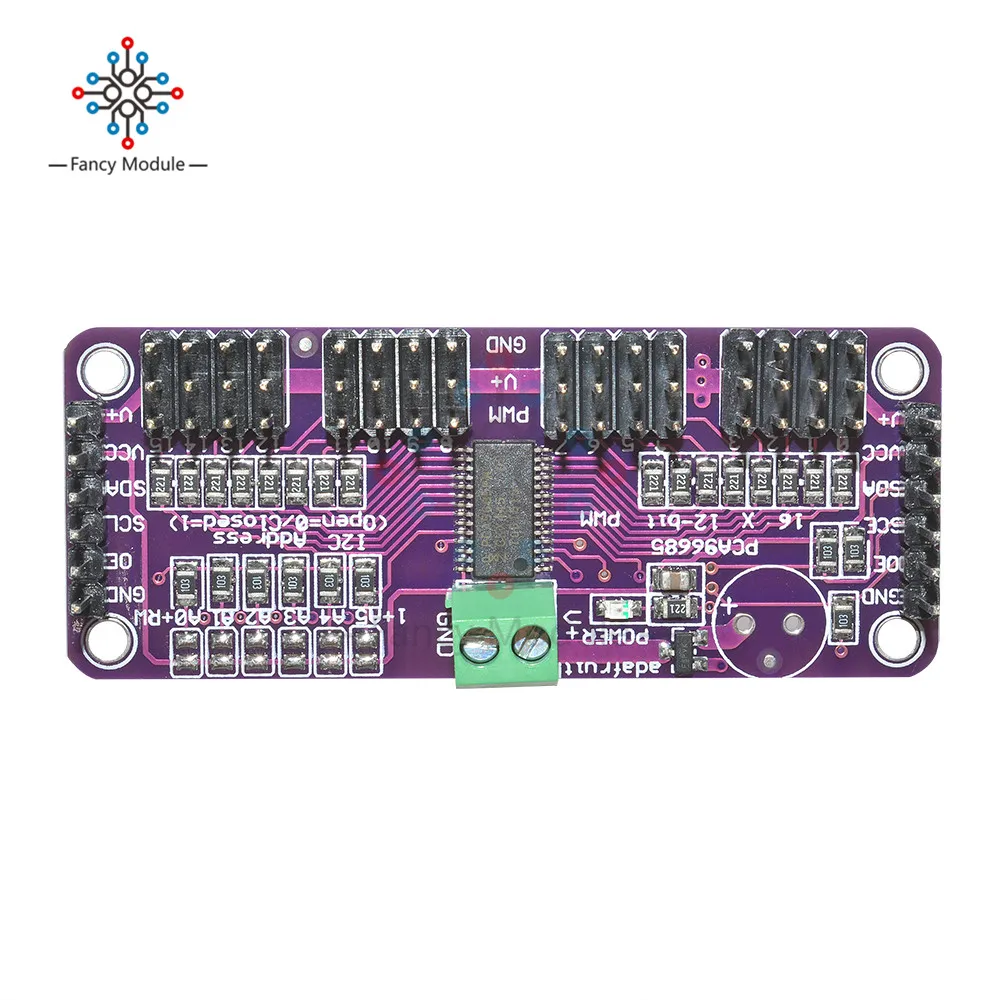 PCA9685 16 канальная 12 битная ШИМ Серводвигатель I2C плата интерфейса для Arduino Raspberry Pi
