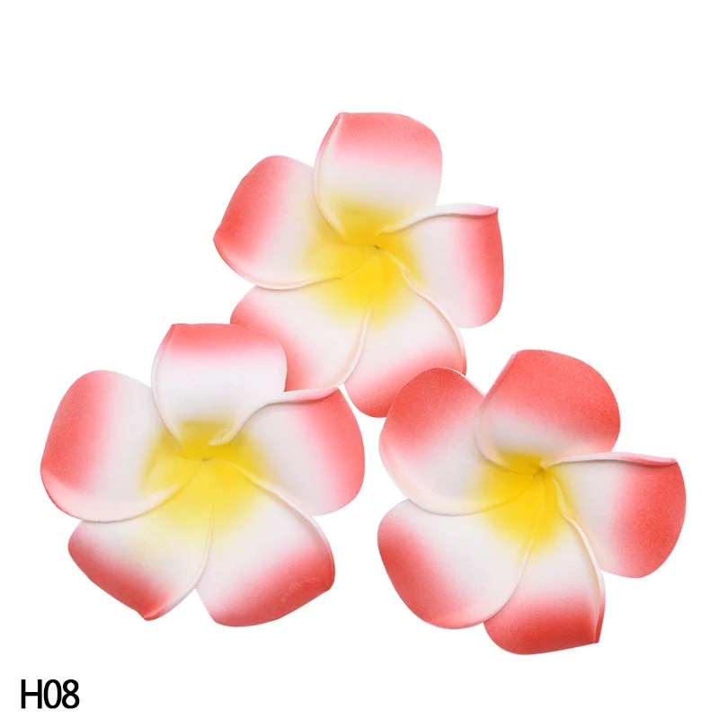 H08 5-9 см искусственная пена Франгипани цветы для кольца украшение для волос DIY ручной работы Франгипани Свадебные цветы домашние изделия для декорации - Цвет: H08