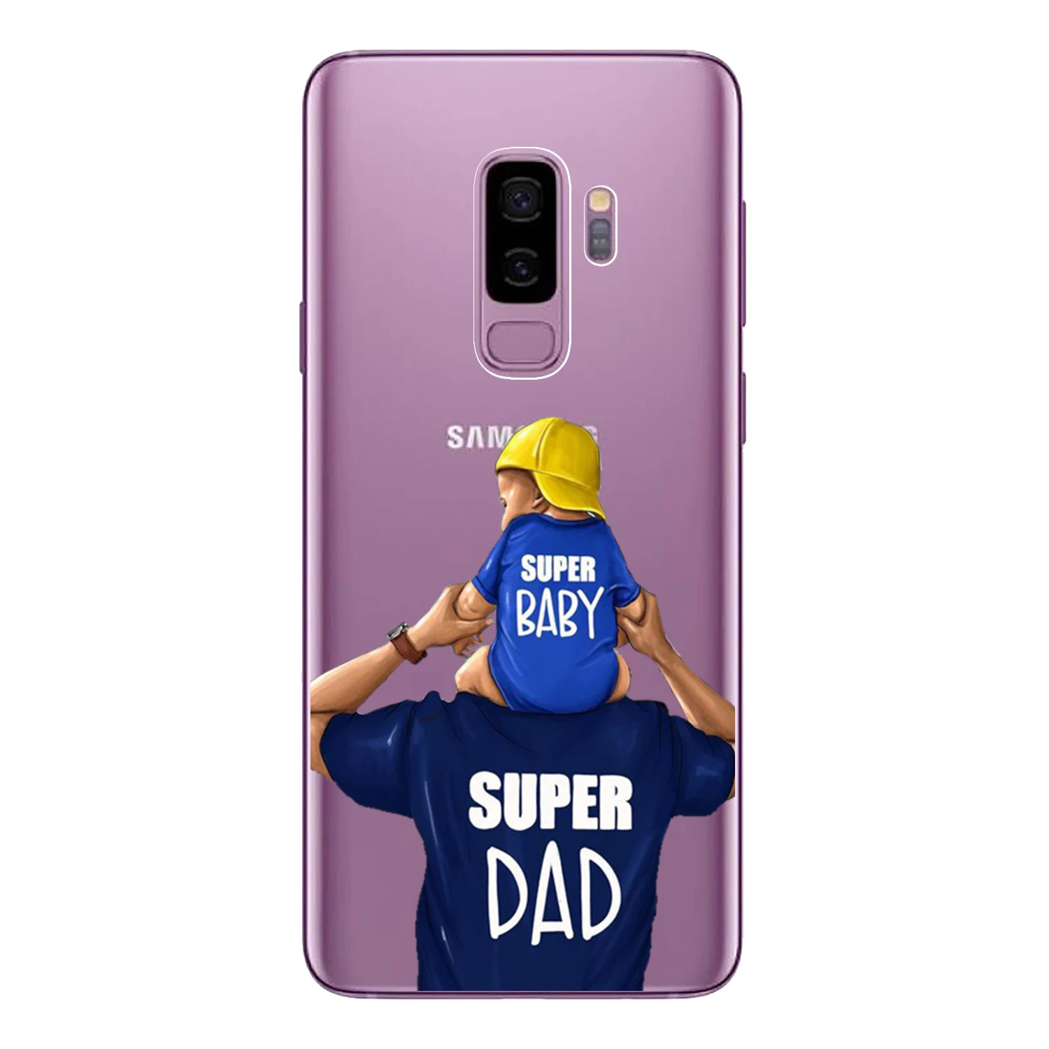 Soft TPU Funda For Samsung Galaxy S7 Edge S8 S9 Plus Case Cover Silicone Capa Cute Baby Mom Dad Girl Coque Protect Phone Shell |