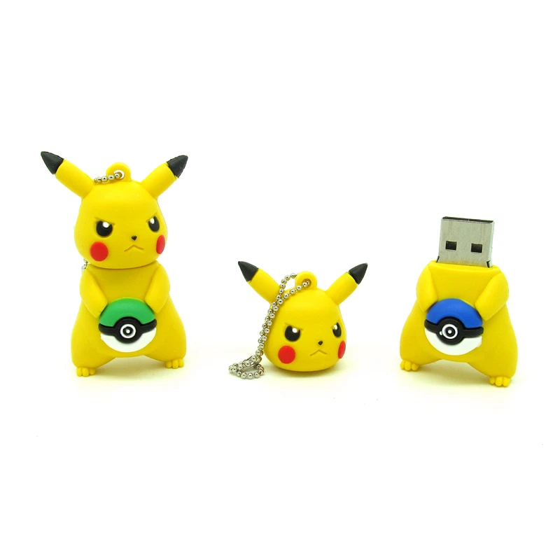 Мультфильм Пикачу держать Pokeball флэш-накопитель USB memory stick мини компьютер подарок 4