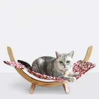 hobbylane cats furniture small hammock hanging bed swing with wood frame for small pets cats dogs