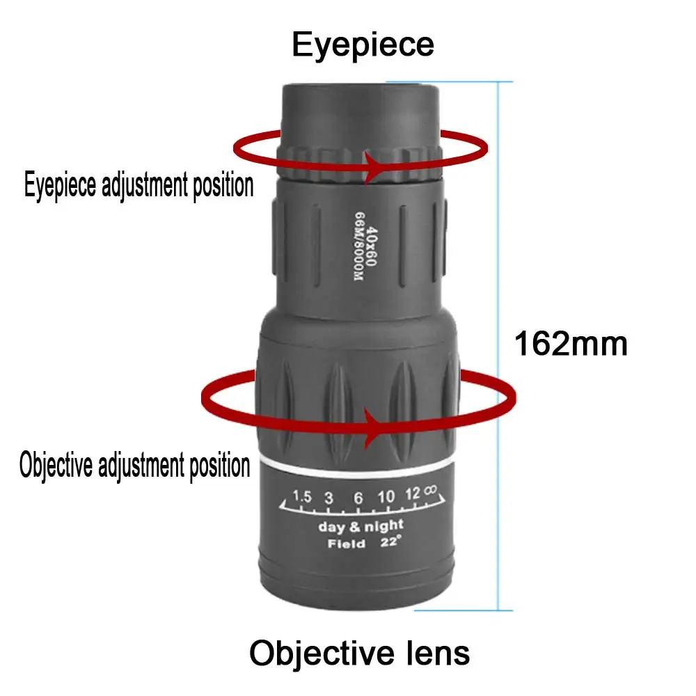 Тактический телескоп 16x52 HD ночного видения Монокуляр potentes y de gran alcance оптический spyglass монокль для охоты на открытом воздухе