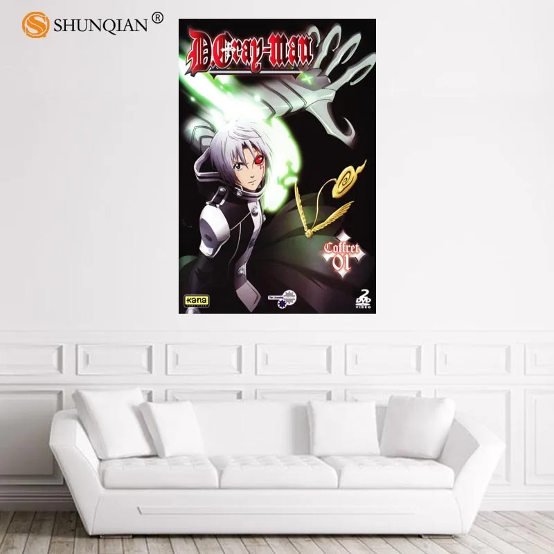 Красивый постер D.Gray-man атласный на заказ тканевый настенный с принтом из шелковой